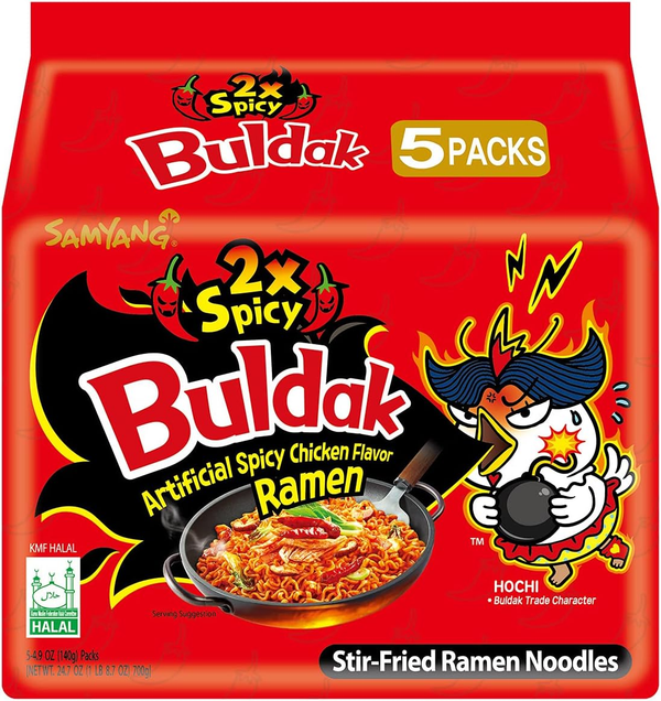 Buldak Ramen Spicy Hot Chicken Noodles (5 Pack)